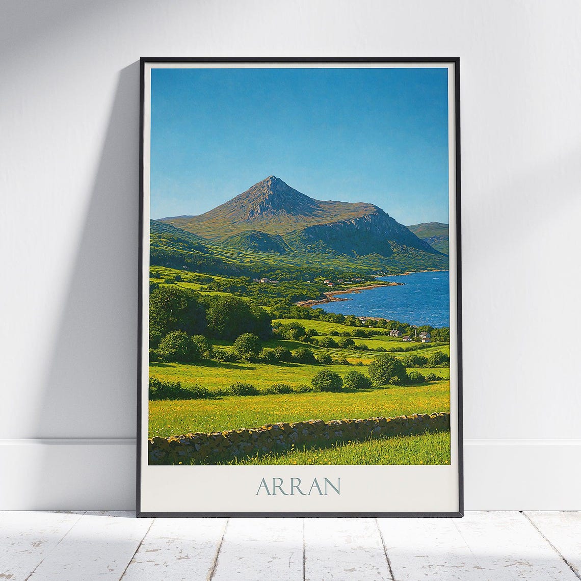 Goat Fell Isle of Arran Scotland Mountain Coast Travel Art Poster