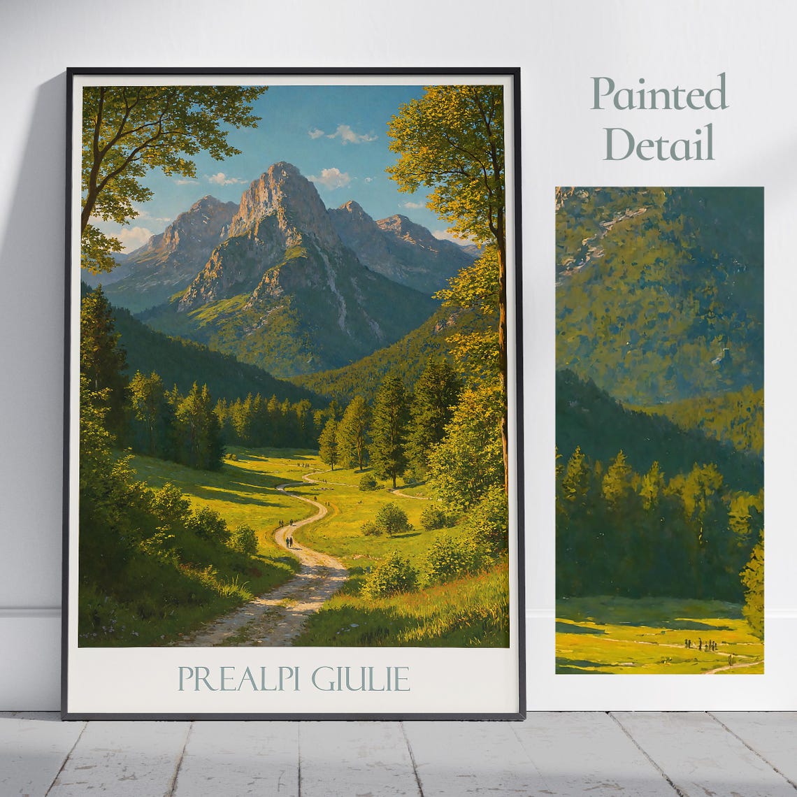 Prealpi Giulie Italy Alpine Meadow Poster with Winding Trail Art