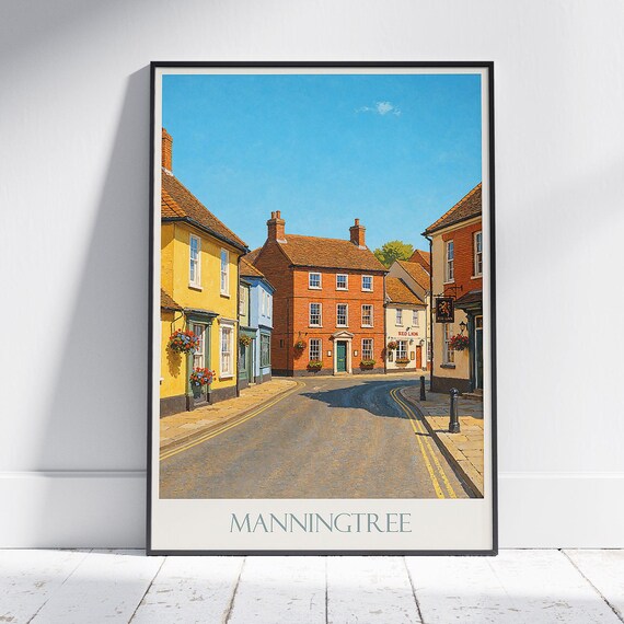 Manningtree High Street Red Lion Pub Village Travel Art Poster