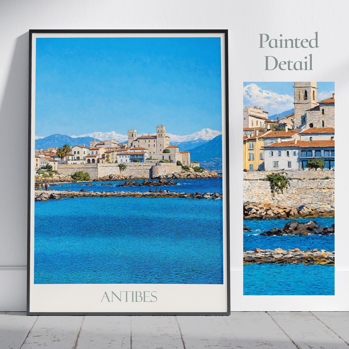 Antibes Old Town French Riviera Vintage France Travel Poster