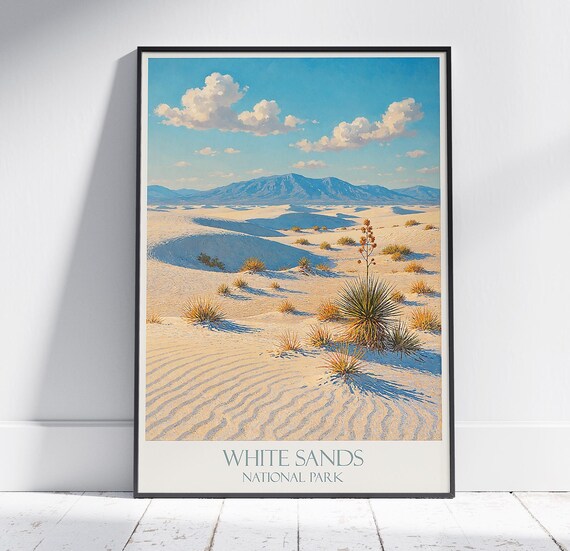 White Sands National Park Rolling Dunes Big Sky Desert Poster
