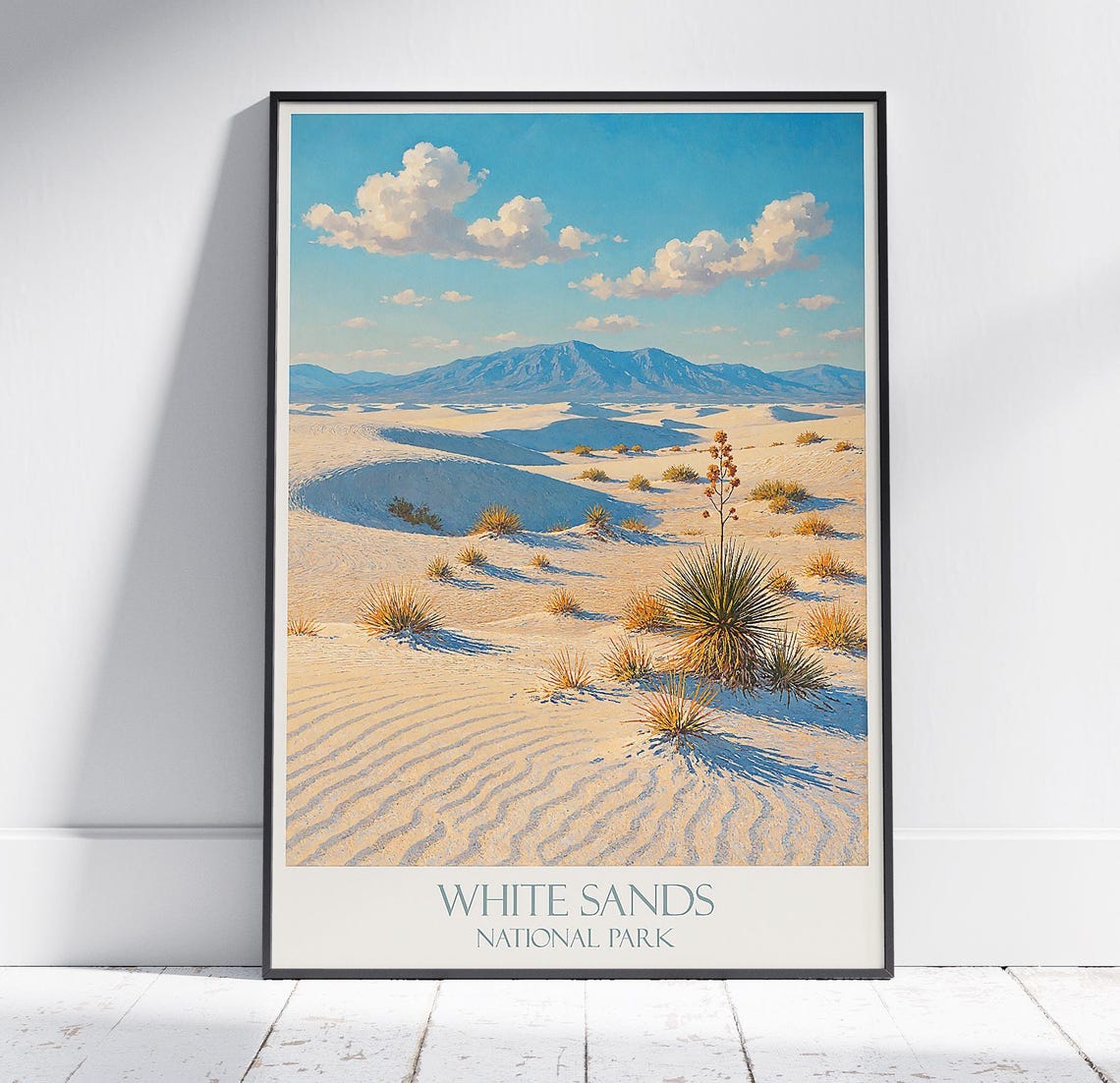 White Sands National Park Rolling Dunes Big Sky Desert Poster