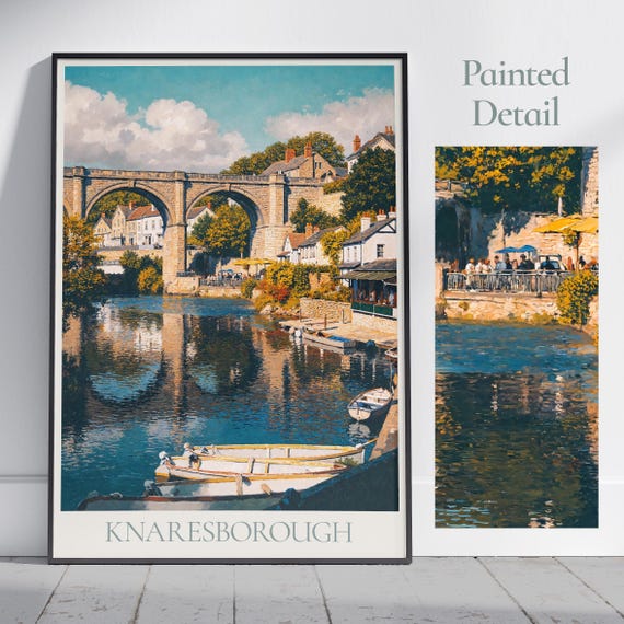 Knaresborough Travel Print Travel Poster Travel Wall Art Home Decor Gift Personalized Framed
