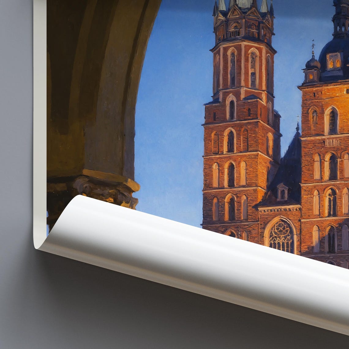 Krakow Travel Print Poland Travel Poster Wall Art Home Decor Personalized Gift Painting Framed - Image 3