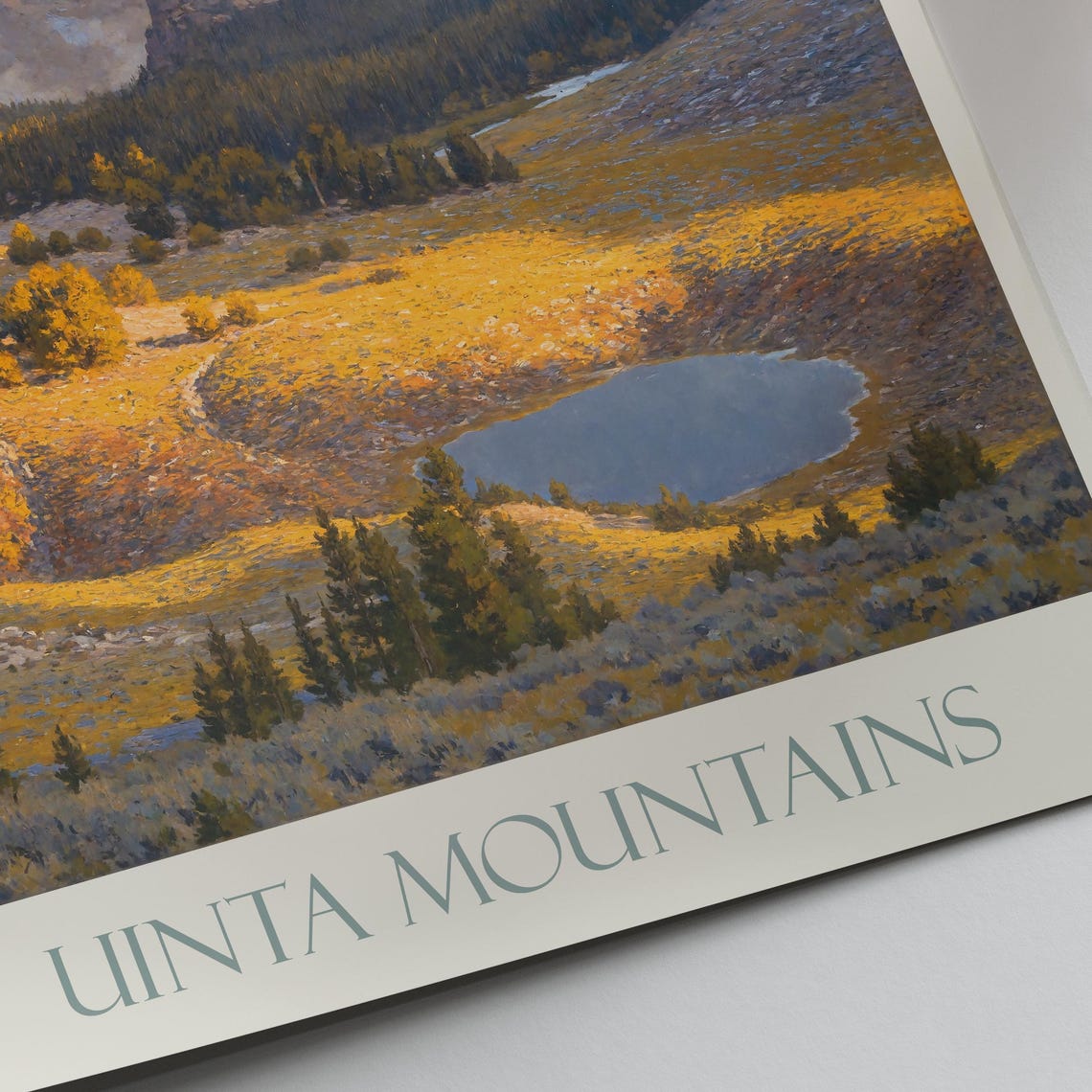 Uinta Mountains Alpine Meadow Golden Peak Utah Travel Poster - Image 4