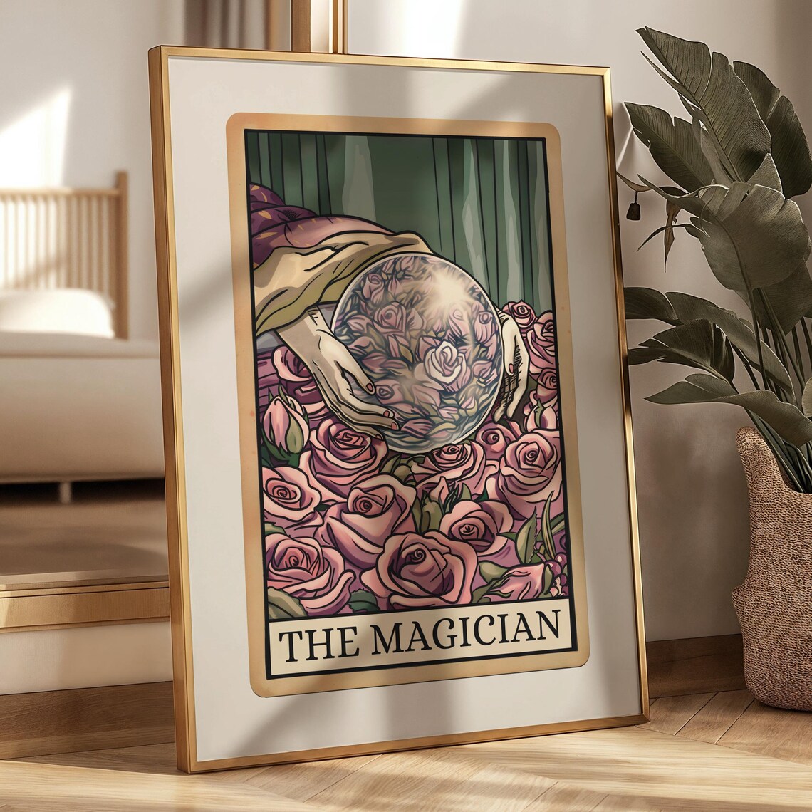 Magician Tarot Card, Boho Folk Illustration Art Print - Image 4