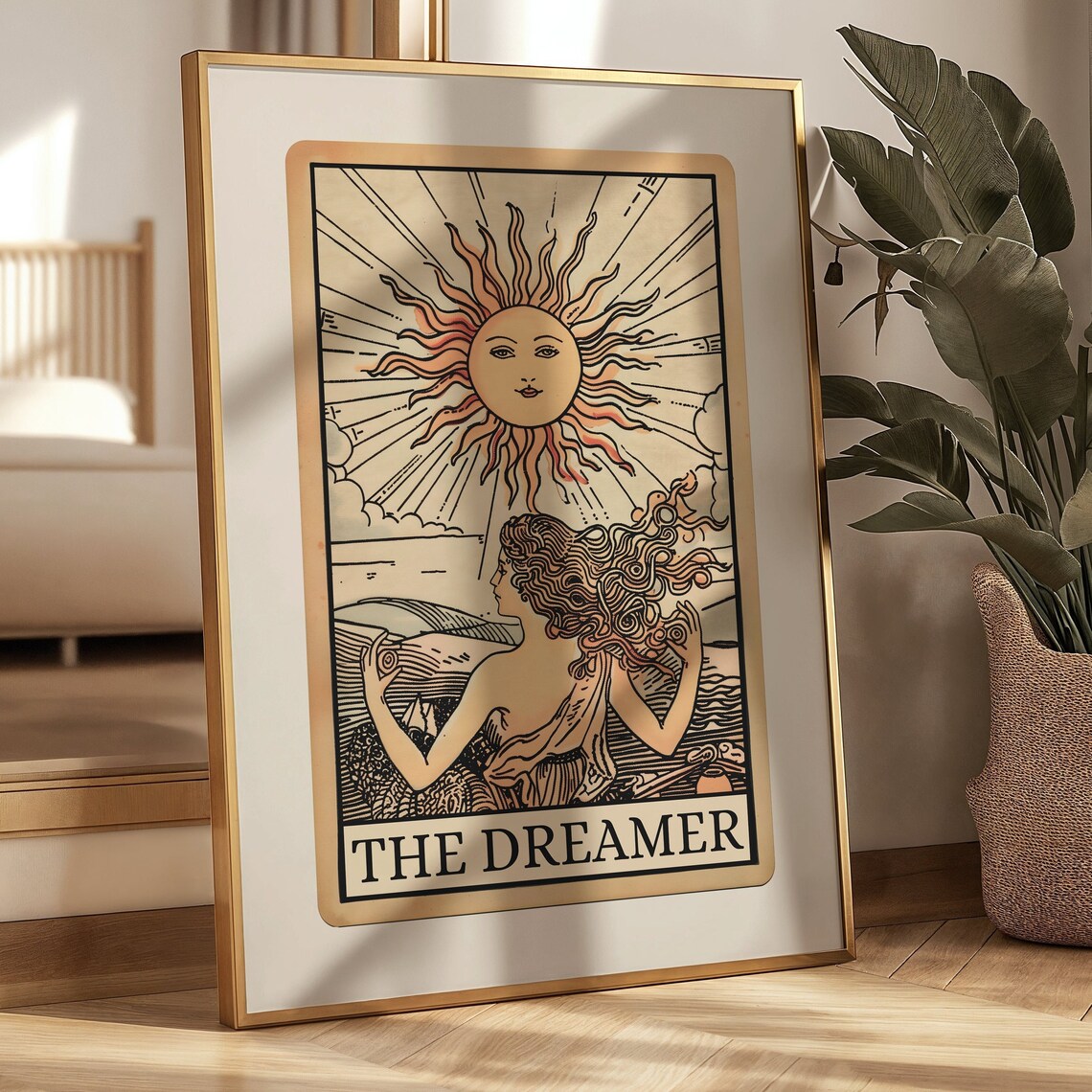 The Dreamer Tarot Card, Boho Spiritual Art Print - Image 4