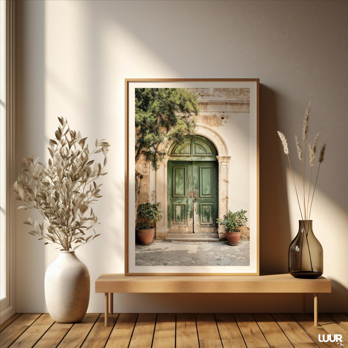 Boho Green Door In Mallorca Travel Poster