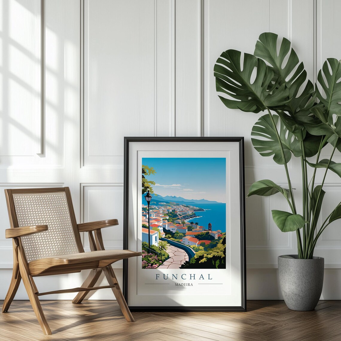 Funchal Madeira Hillside Path Overlooking the Coastal Town Poster - Image 2