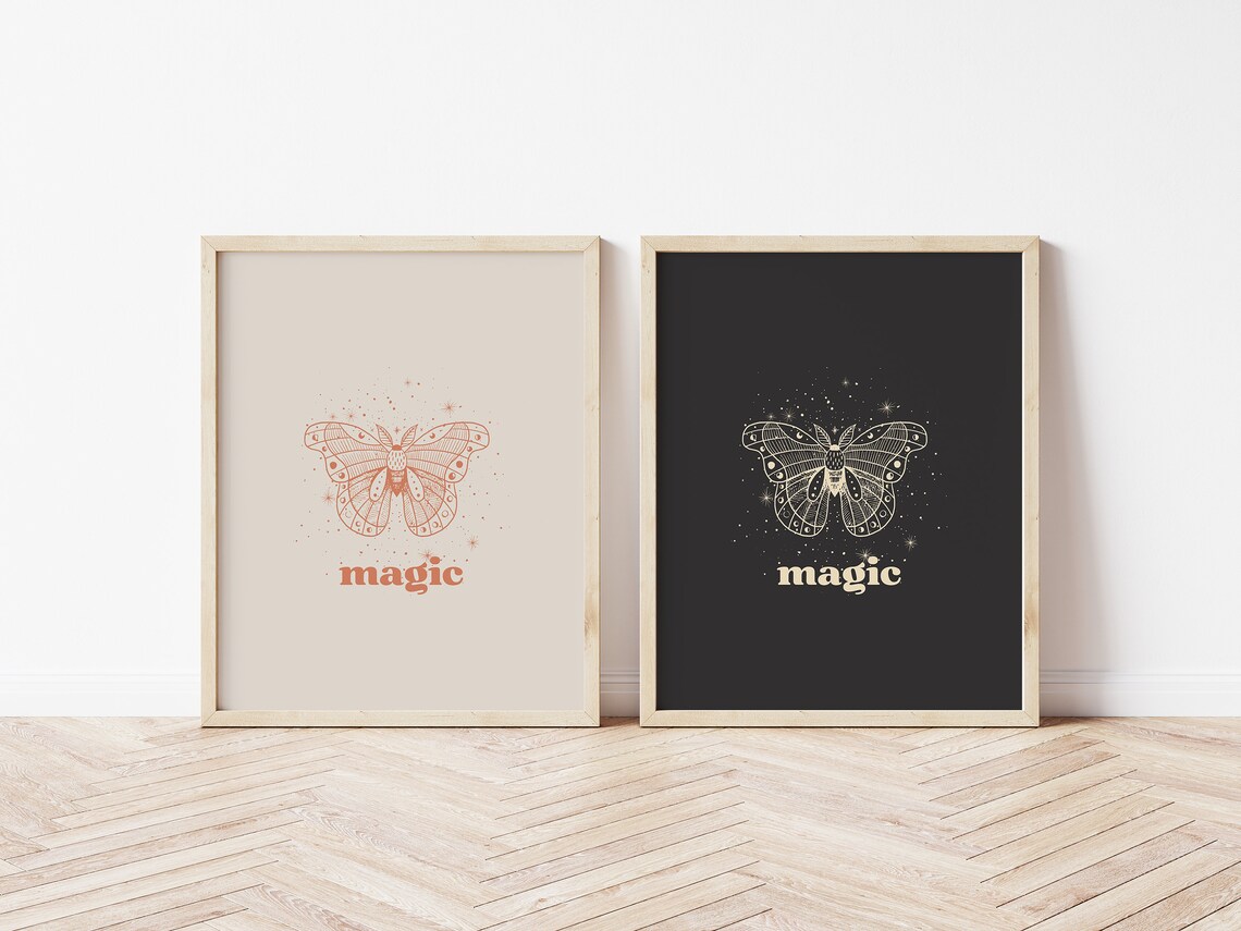 Boho Butterfly Magic Art Print, Light Academia - Image 5