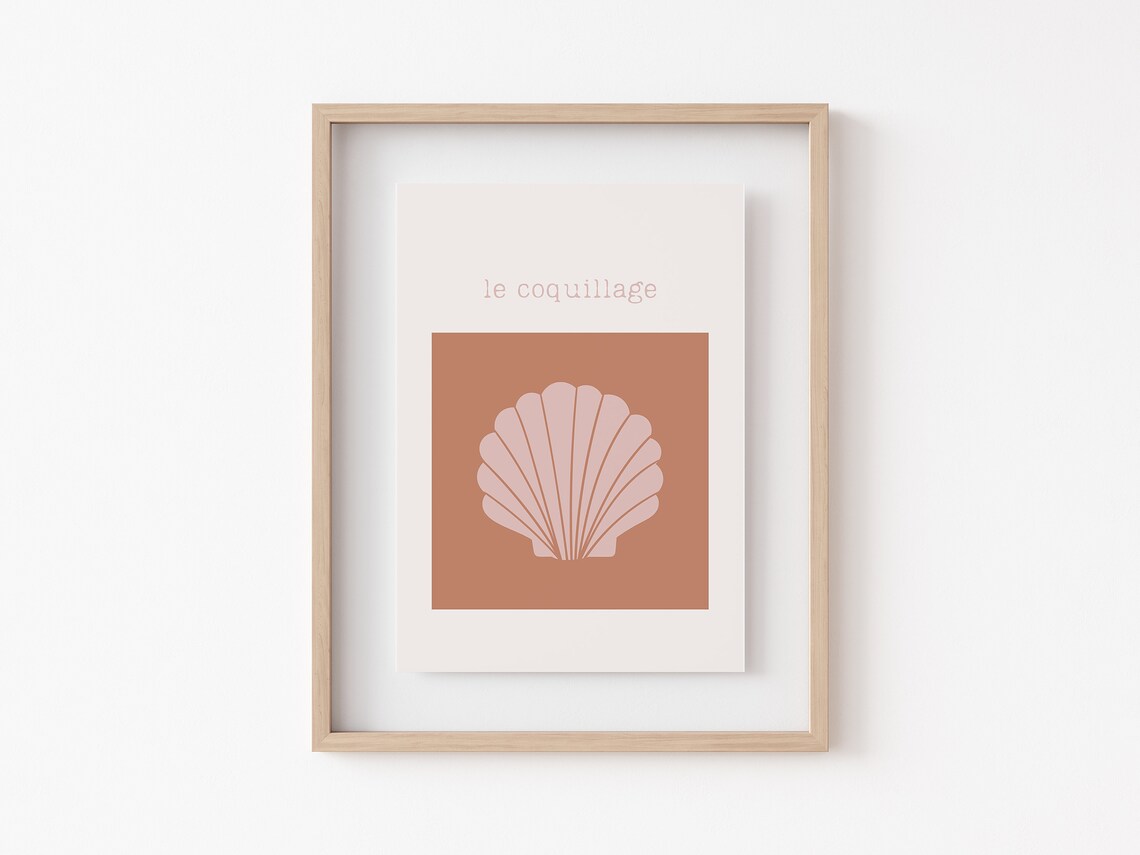 Boho Sea Shell Coastal Summer Beach Art Print - Image 2