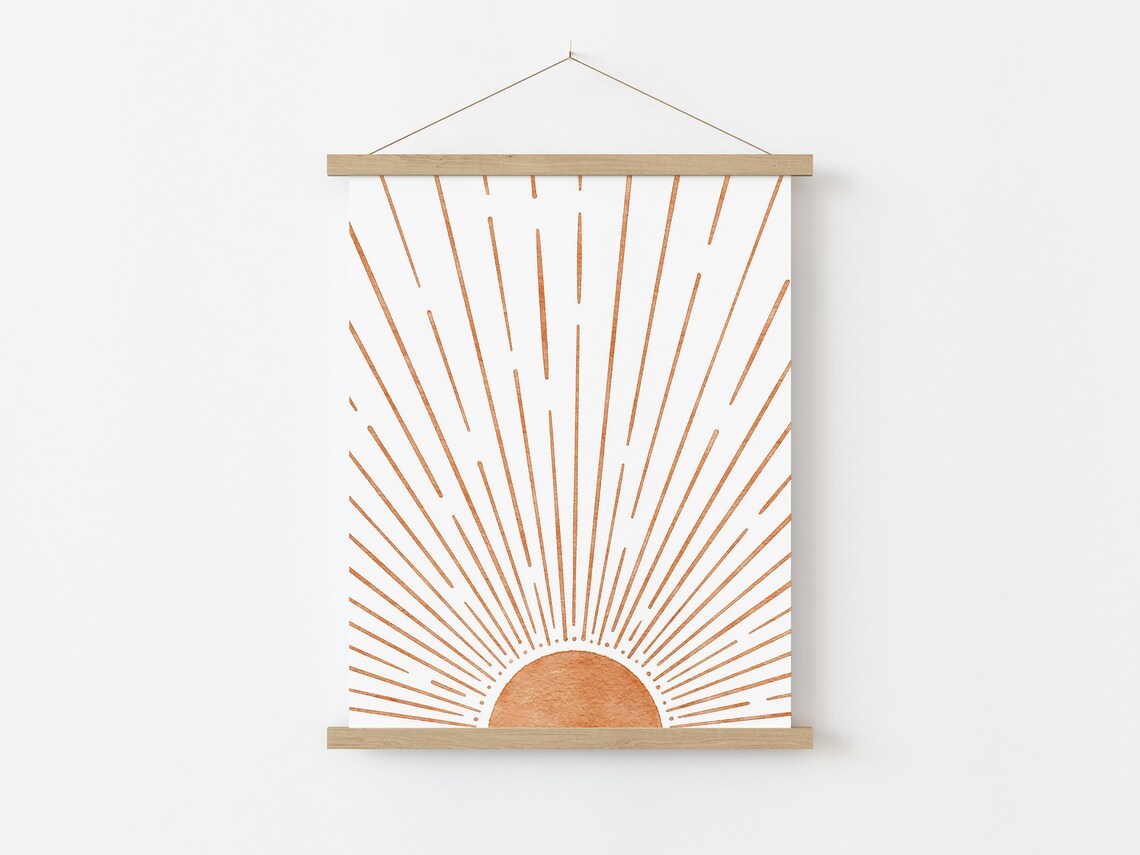 Boho Sun Abstract Sunrise Art Print, Boho Nursery Decor - Image 5