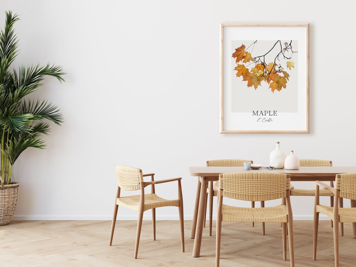Maple Leaves Print, Fall Decor Botanical Art Print - Image 3