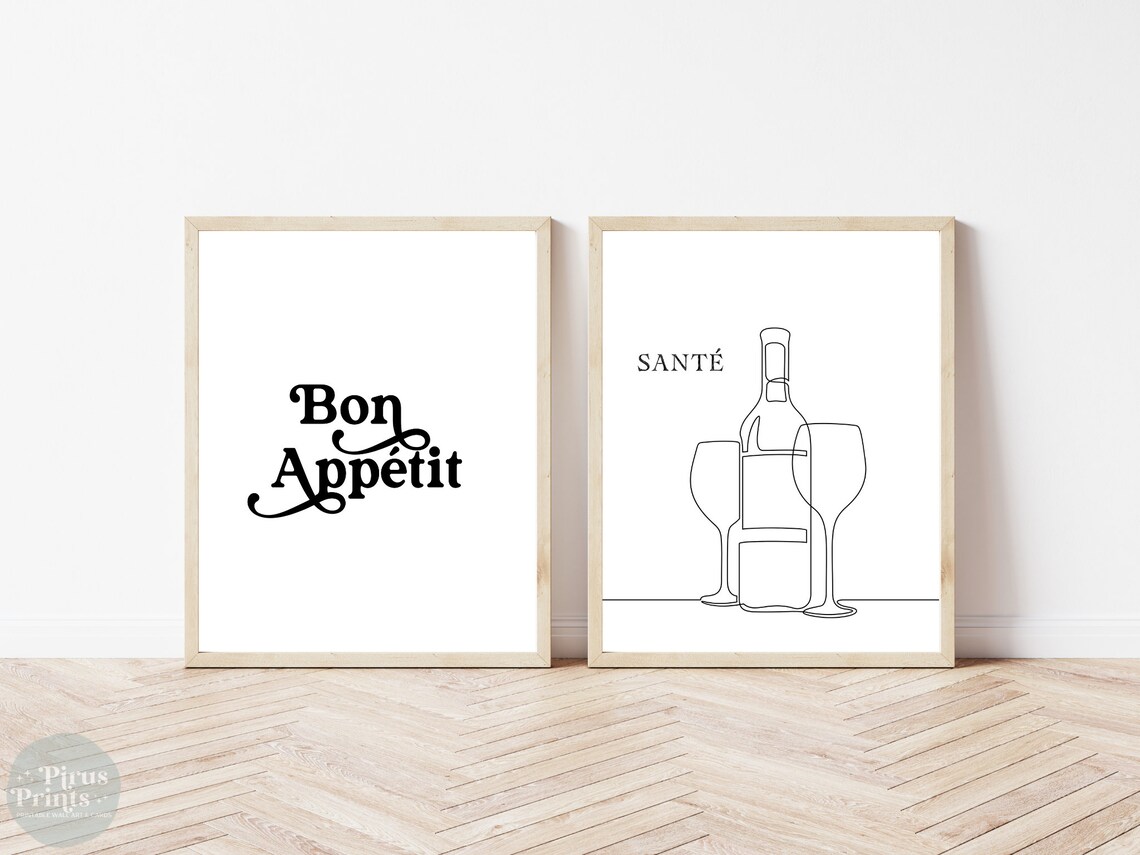 Bon Appetit Minimal Typography Kitchen Decor - Image 5
