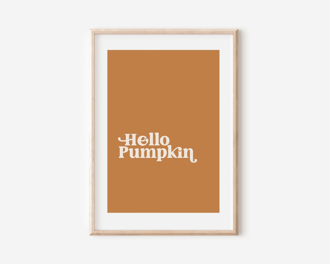 Hello Pumpkin Fall Thanksgiving Autumn Art Print - Image 5