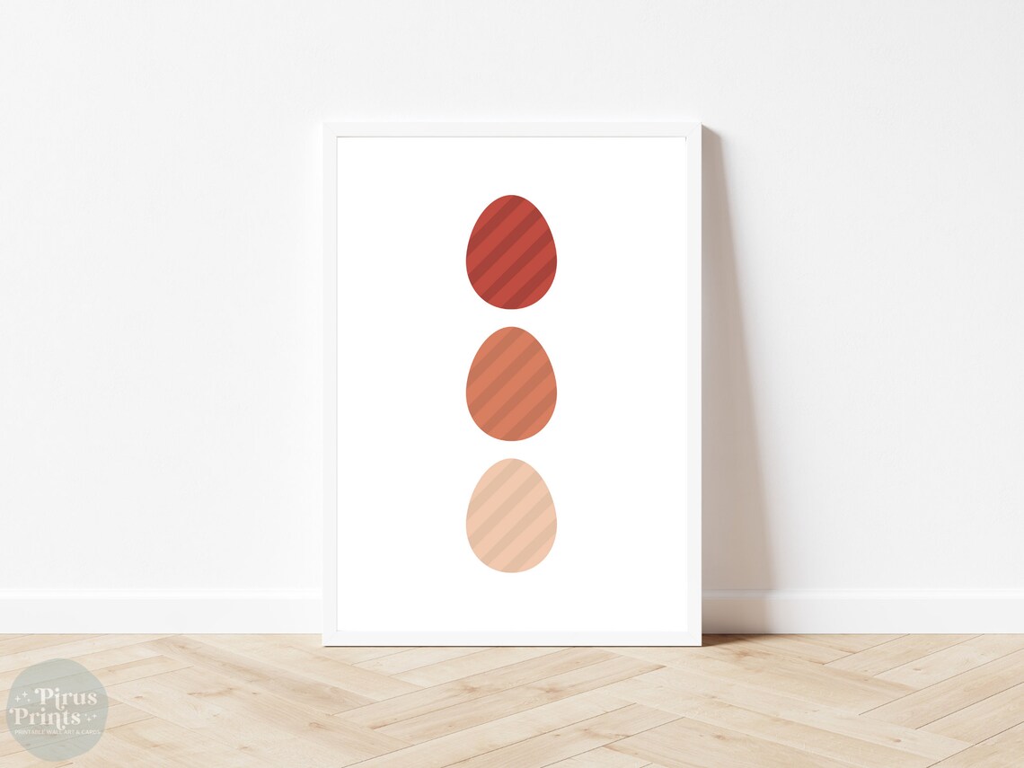 Easter Eggs Art Print, Minimal Easter Brunch Decor - Image 2