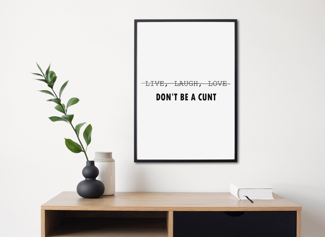 Live Laugh Love, Funny Swearing Poster Print