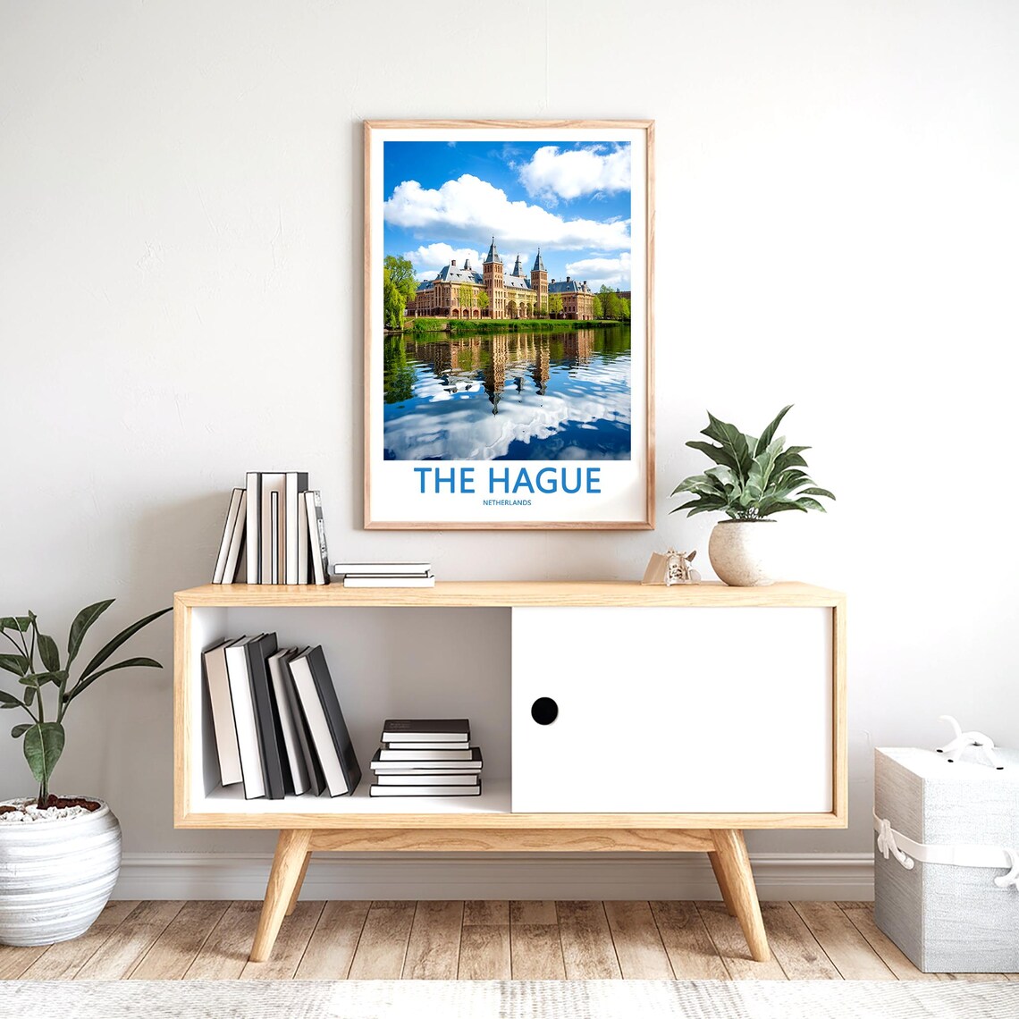 The Hague Palace Lakeside Reflection Blue Sky Photo Travel Poster - Image 2