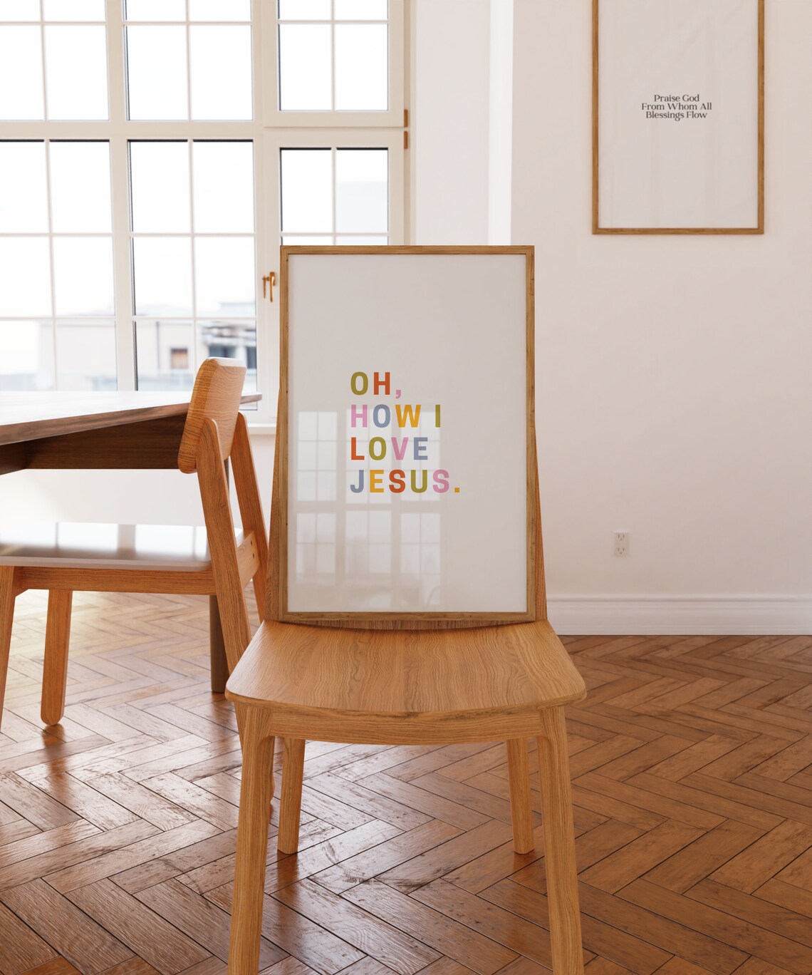 Oh How I Love Jesus Minimalist Christian Wall Art - Image 4
