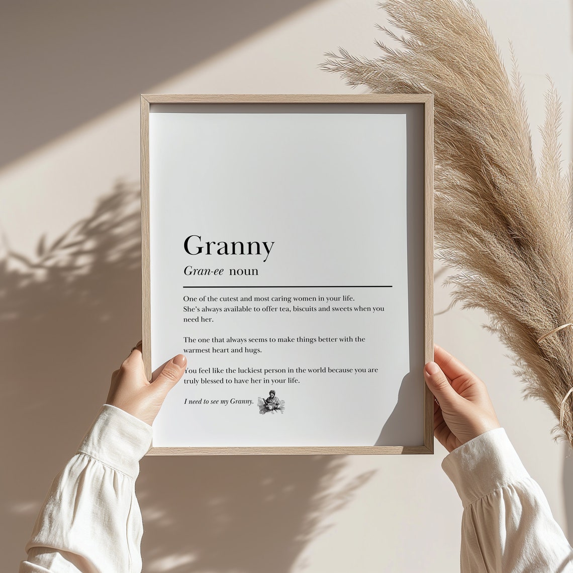 Granny Definition Print Gifts For Granny Grandmother Gift Grannie Gifts Dictionary Poster Gift For Nanny Granny Birthday Gifts - Image 4