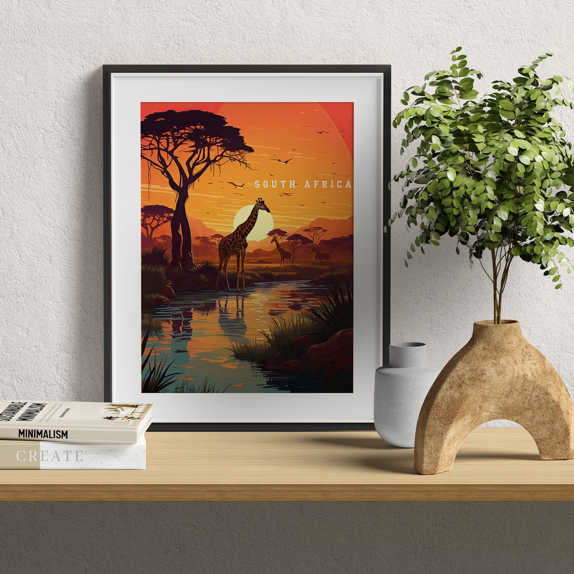 South Africa Poster Kruger National Park Safari Wildlife Art South Africa Safari Africa Travel Print Vintage South Africa Poster - Image 5