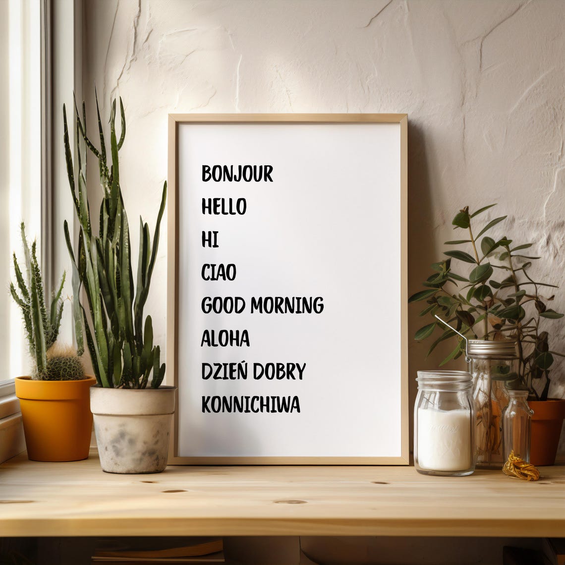 Hello In Many Languages Entryway Welcome Typography Greetings Poster - Image 5