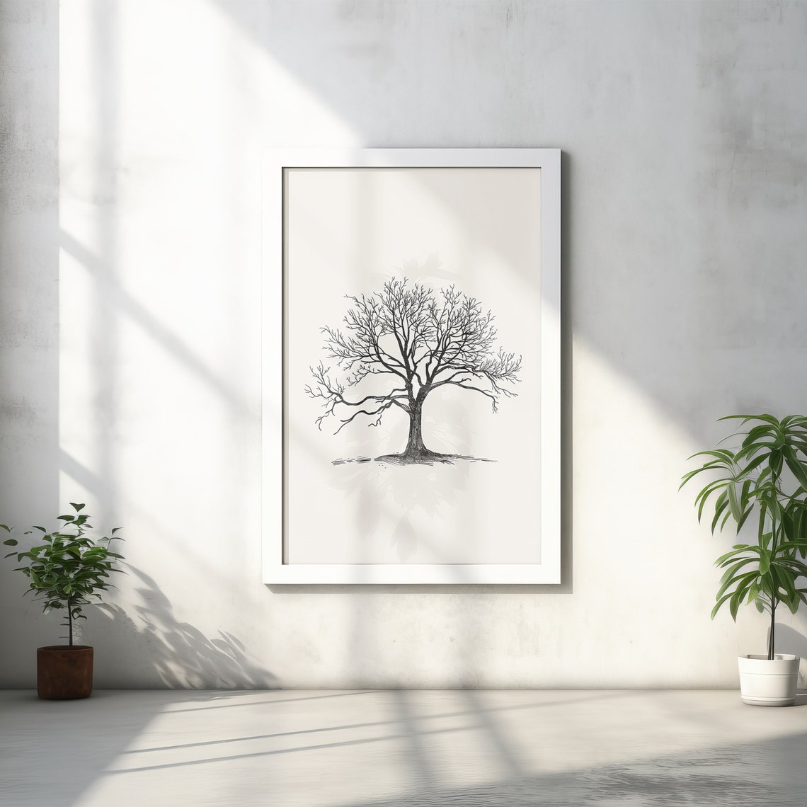 Bare Winter Tree Minimalist Line Drawing Nature Decor Art Poster - Image 6