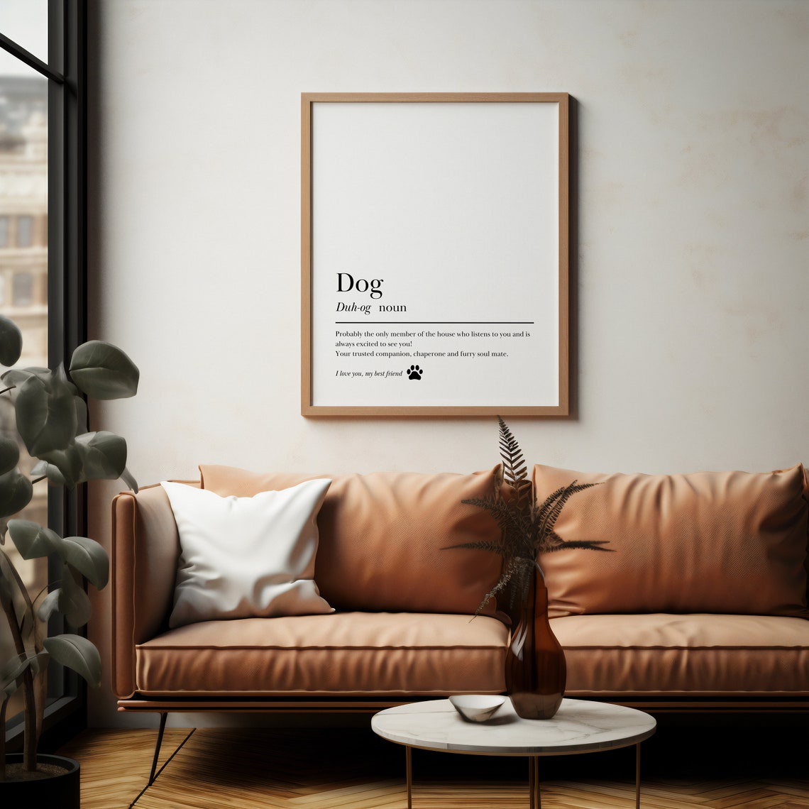 Dog Definition Dictionary Style Noun Sentimental Gift Poster - Image 2