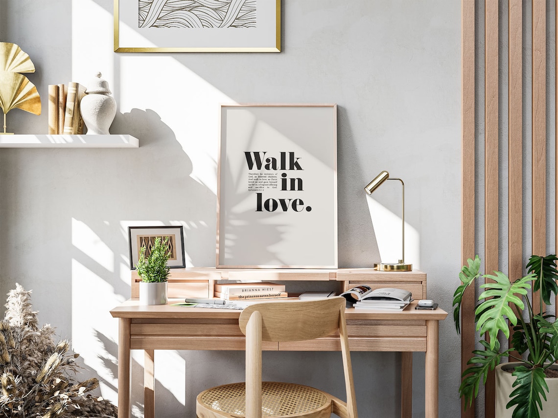 Ephesians 5:1-2 Walk In Love Bible Verse Bold Modern Christian Wall Art - Image 3
