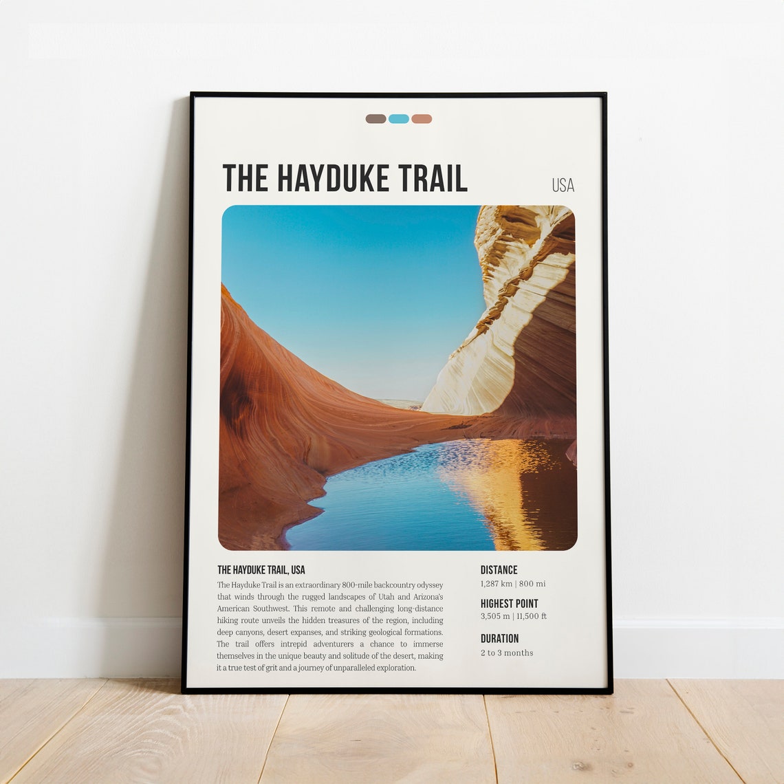 The Hayduke Trail Print Poster Wall Art Hiking