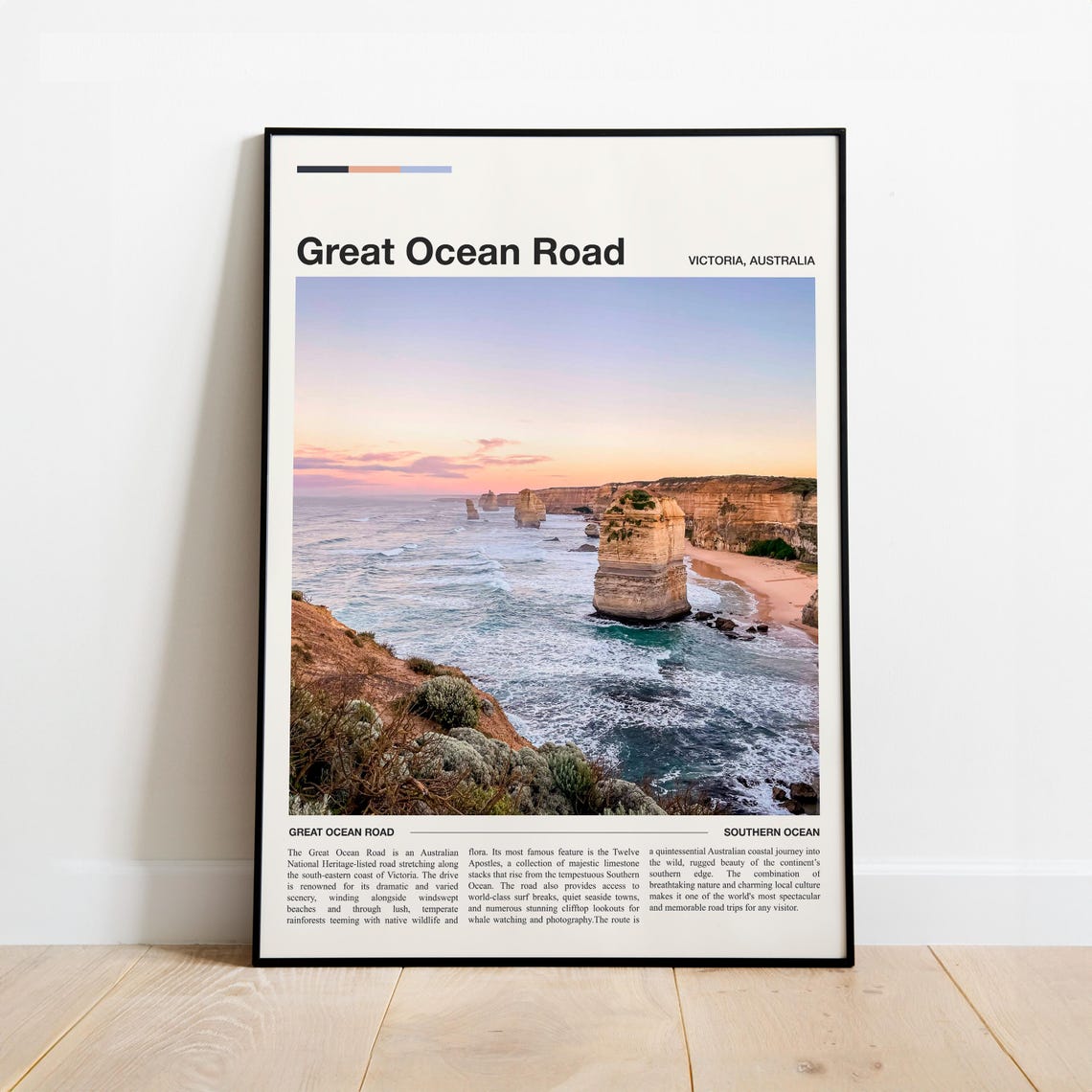 Great Ocean Road Australia Twelve Apostles Coastline Travel Poster