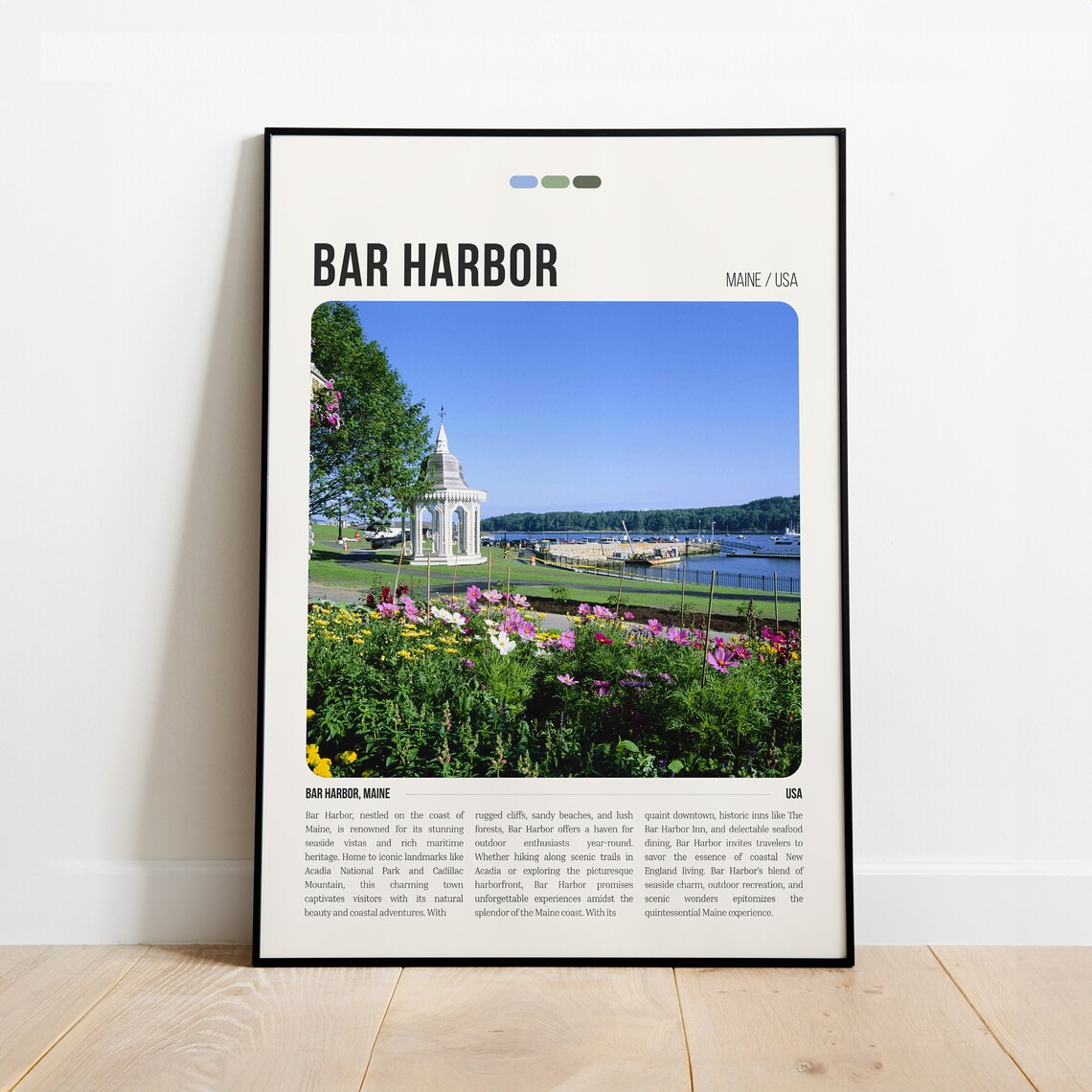 Bar Harbor Maine Acadia National Park Coast Photo Travel Poster