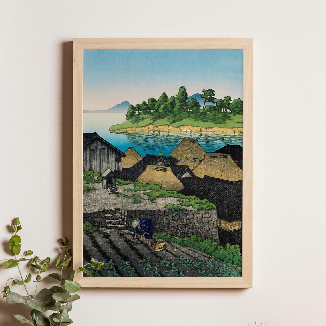 The Territory Of Amakusa Kawase Hasui 1920 Japanese Scenic View Woodblock Print Vintage Art Picturesque Landscape Japan Tradition