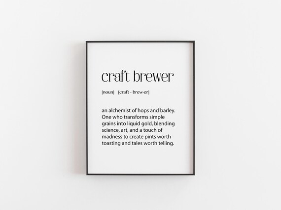 Craft Brewer Beer Lover Home Bar Art Print