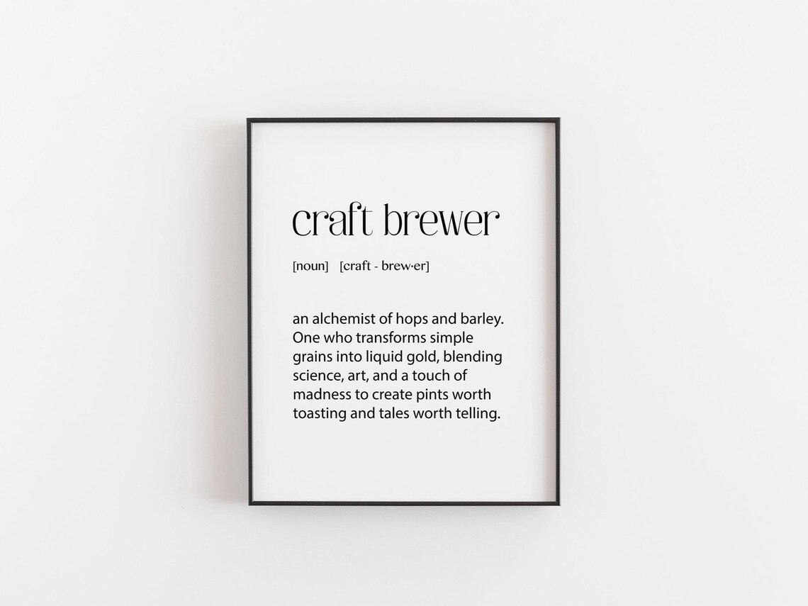 Craft Brewer Beer Lover Home Bar Art Print