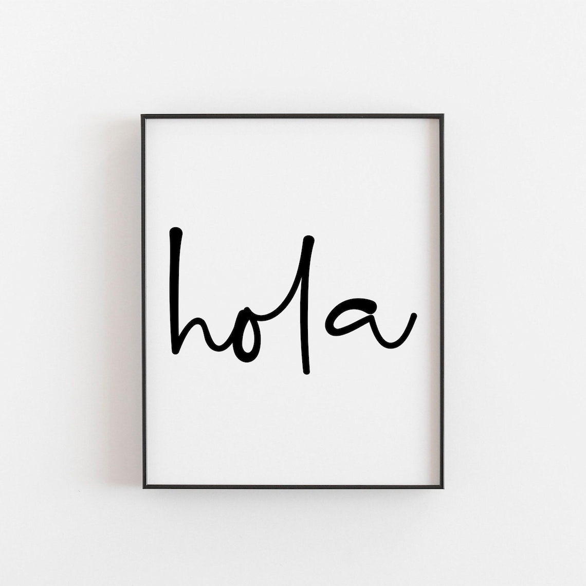 Hola Spanish Greeting Bold Typography Art Print