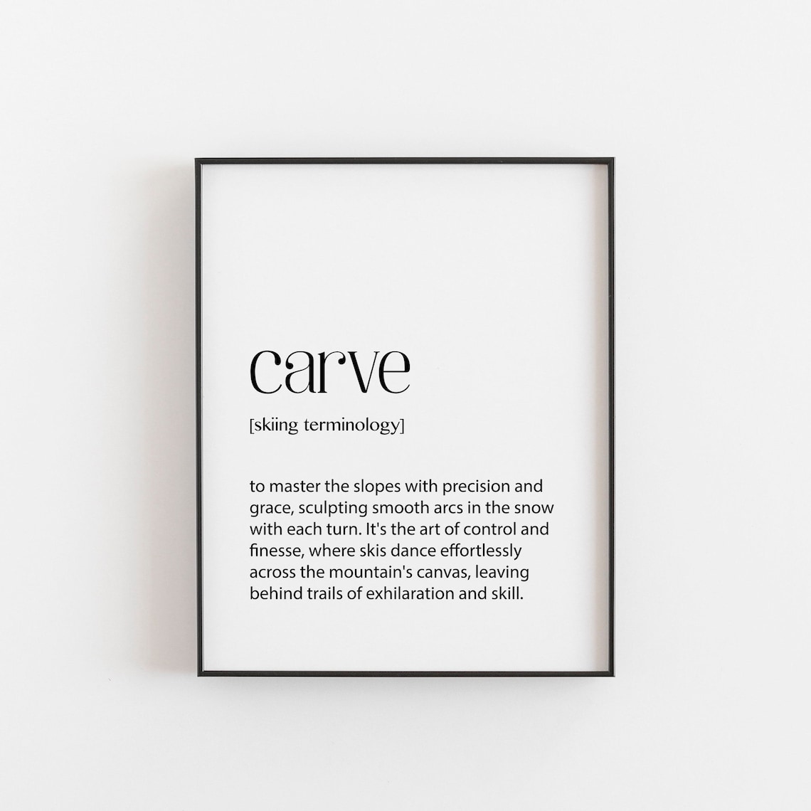 Skiing Print for the Definition, Chalet Decor