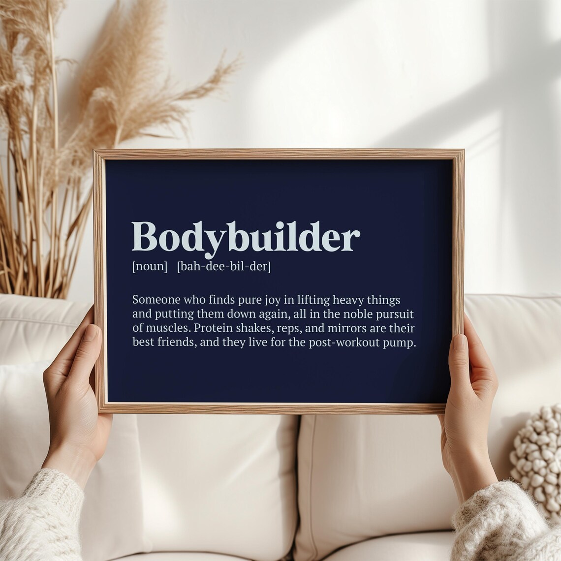 Bodybuilder Definition Print Fitness Gift For Gym Lovers Motivational Wall Art Weightlifting Decor Strength Training Art Gym Decor - Image 4