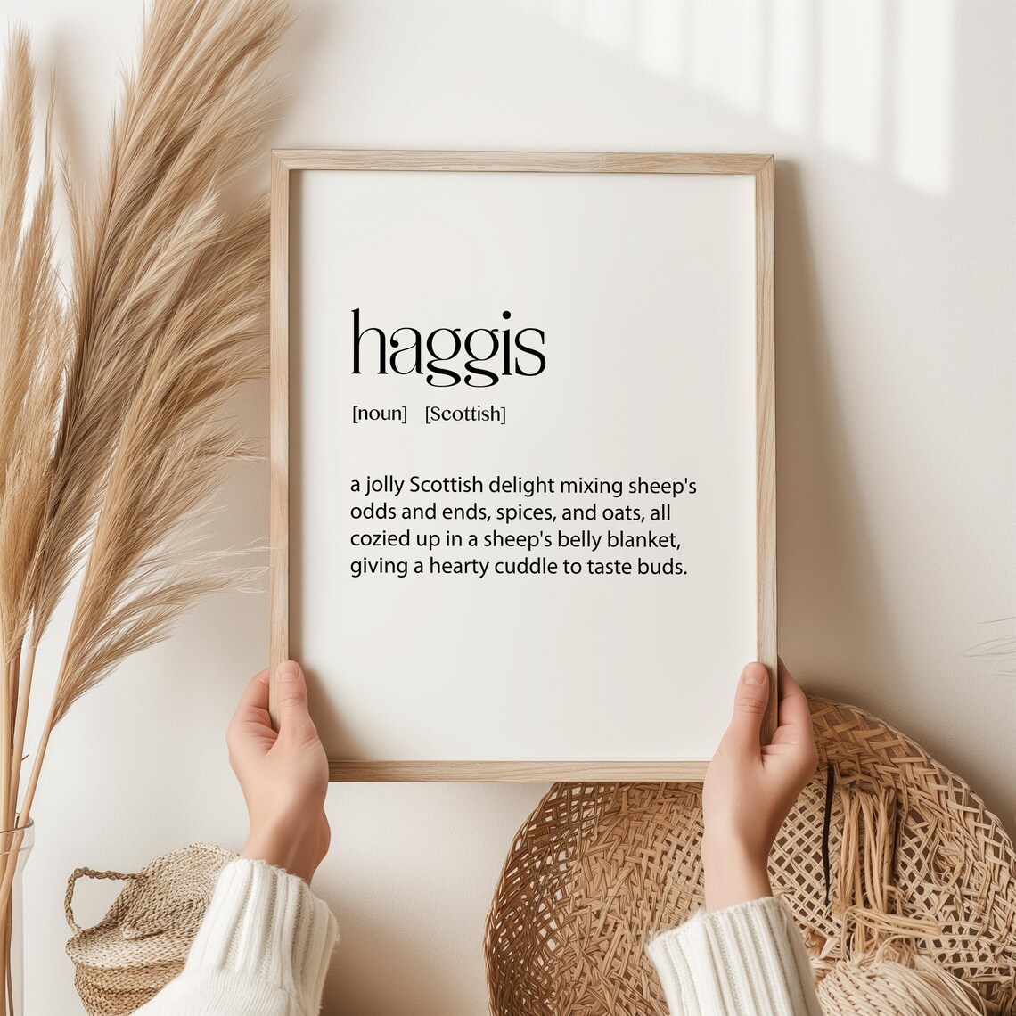 Haggis Scottish Modern Minimalist Art Print