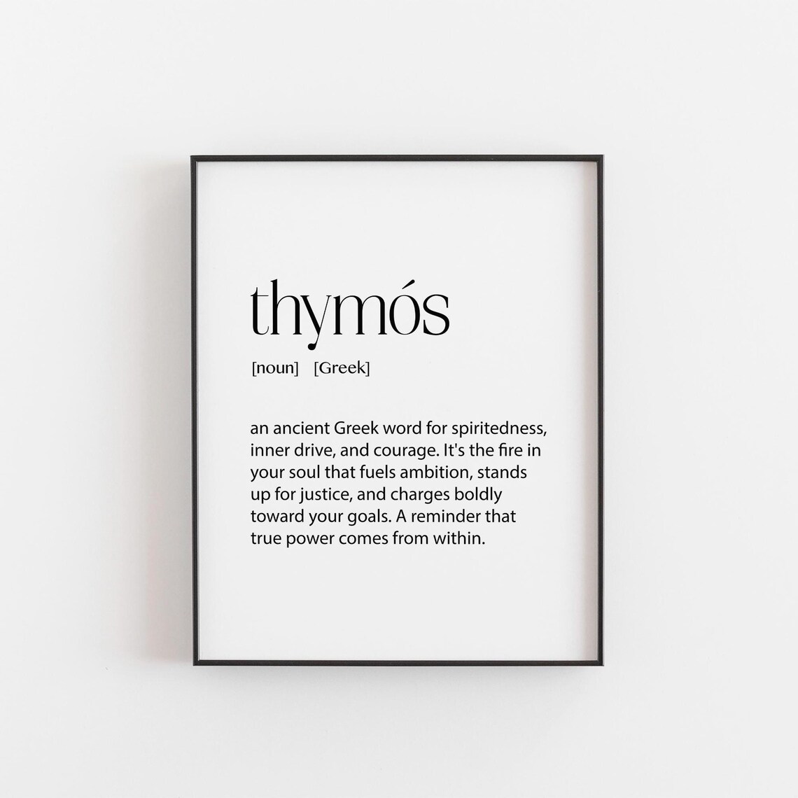 Thyms Ancient Greek Word Art Motivational Poster