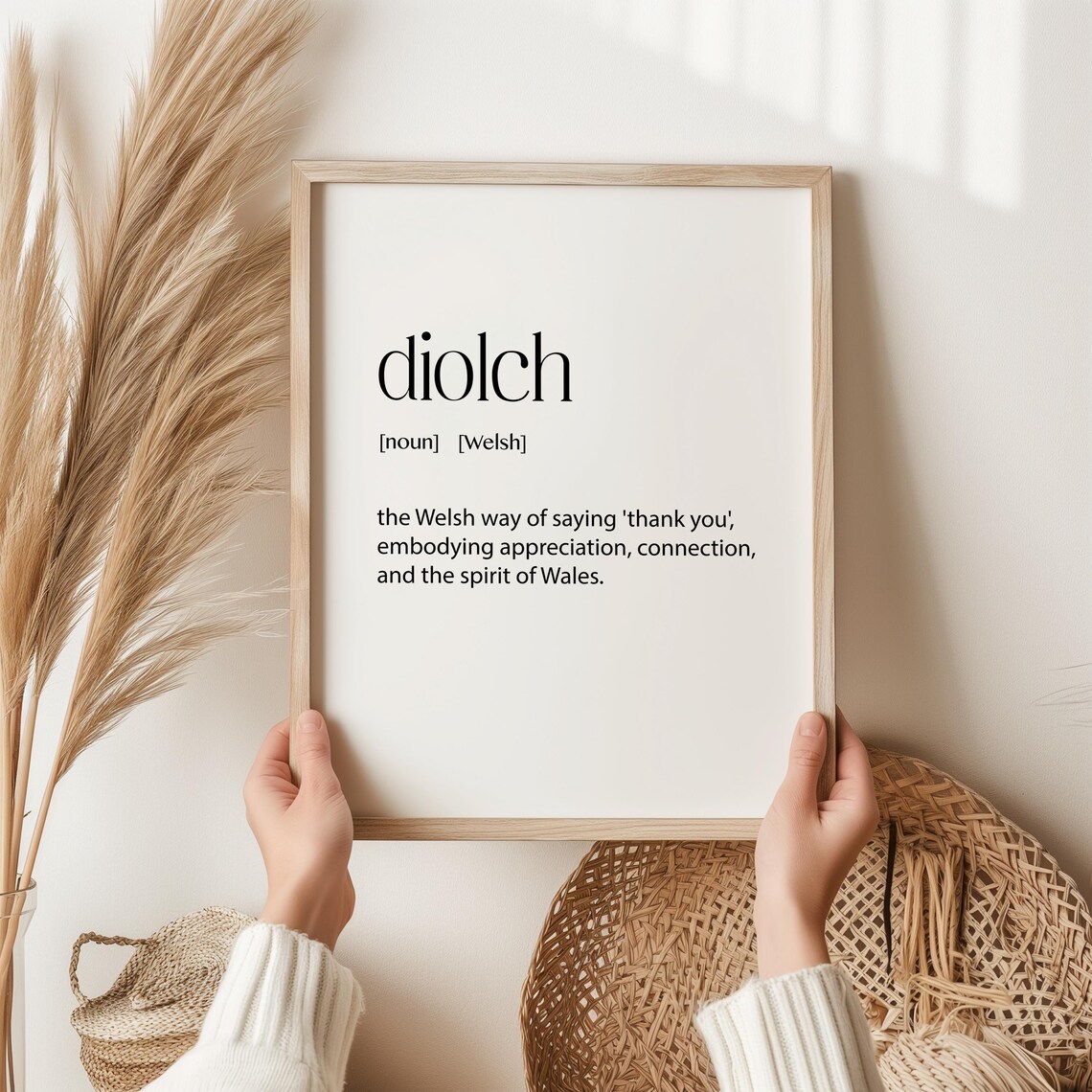 Diolch Welsh Meaning Thank You Art Print