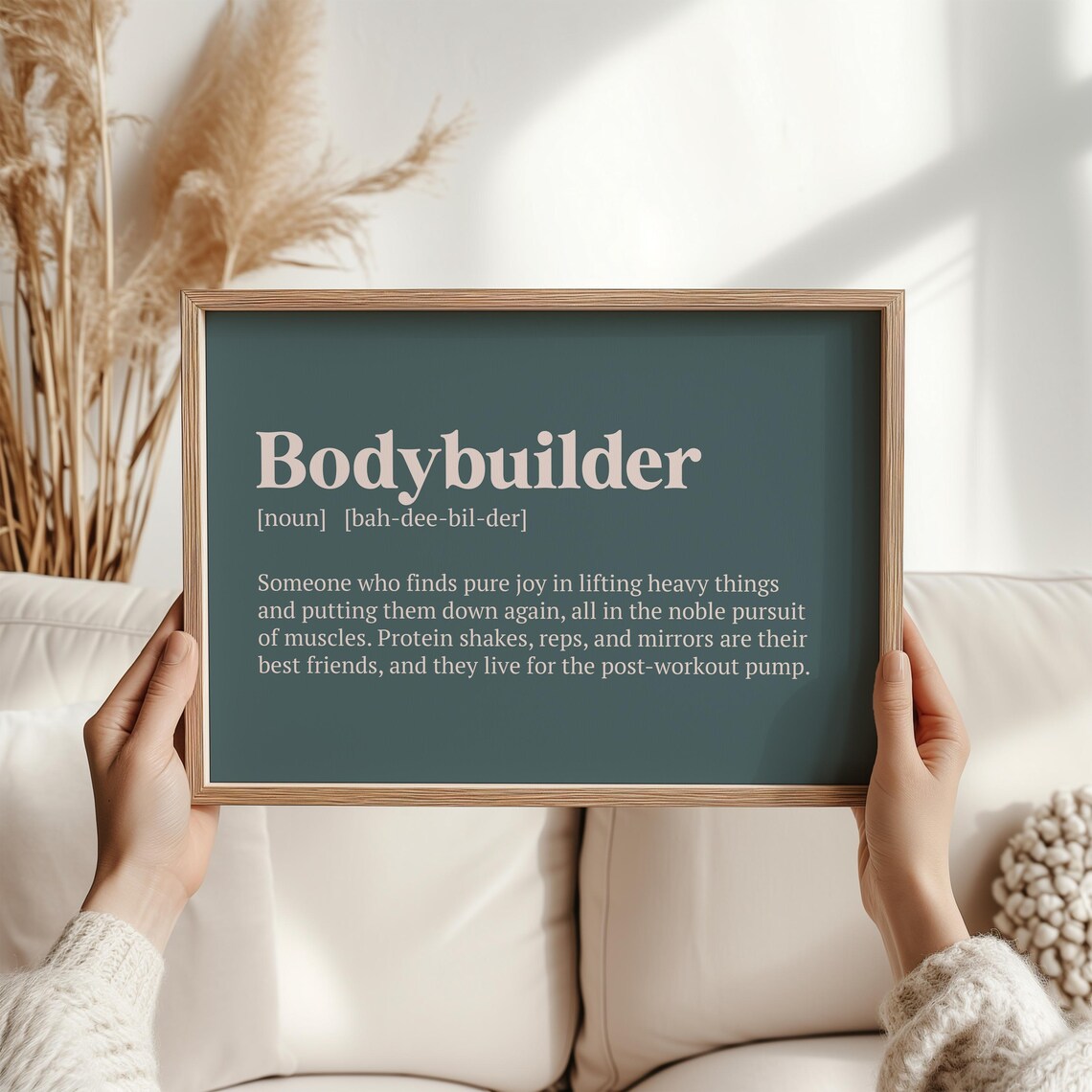 Bodybuilder Definition Print Fitness Gift For Gym Lovers Motivational Wall Art Weightlifting Decor Strength Training Art Gym Decor - Image 2