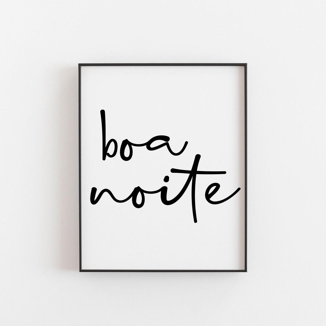 Portuguese Boa Noite Print Ideal For The Bedroom Walls Good Night Also Used In Brazil Bring Culture To Your Guest Room Art