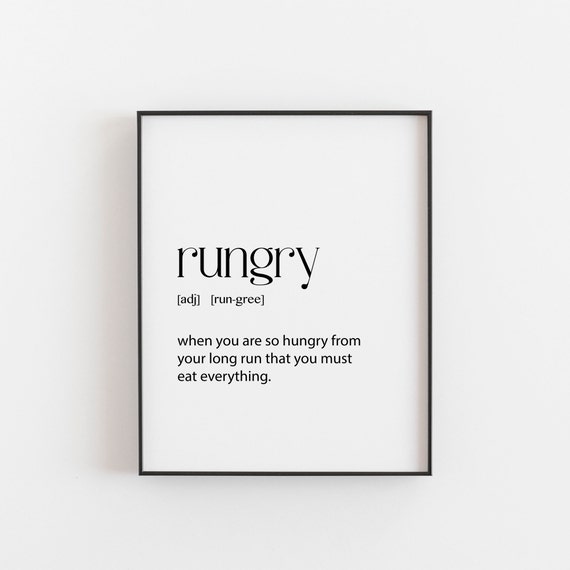 Rungry Definition Runner Inspiration Art Print