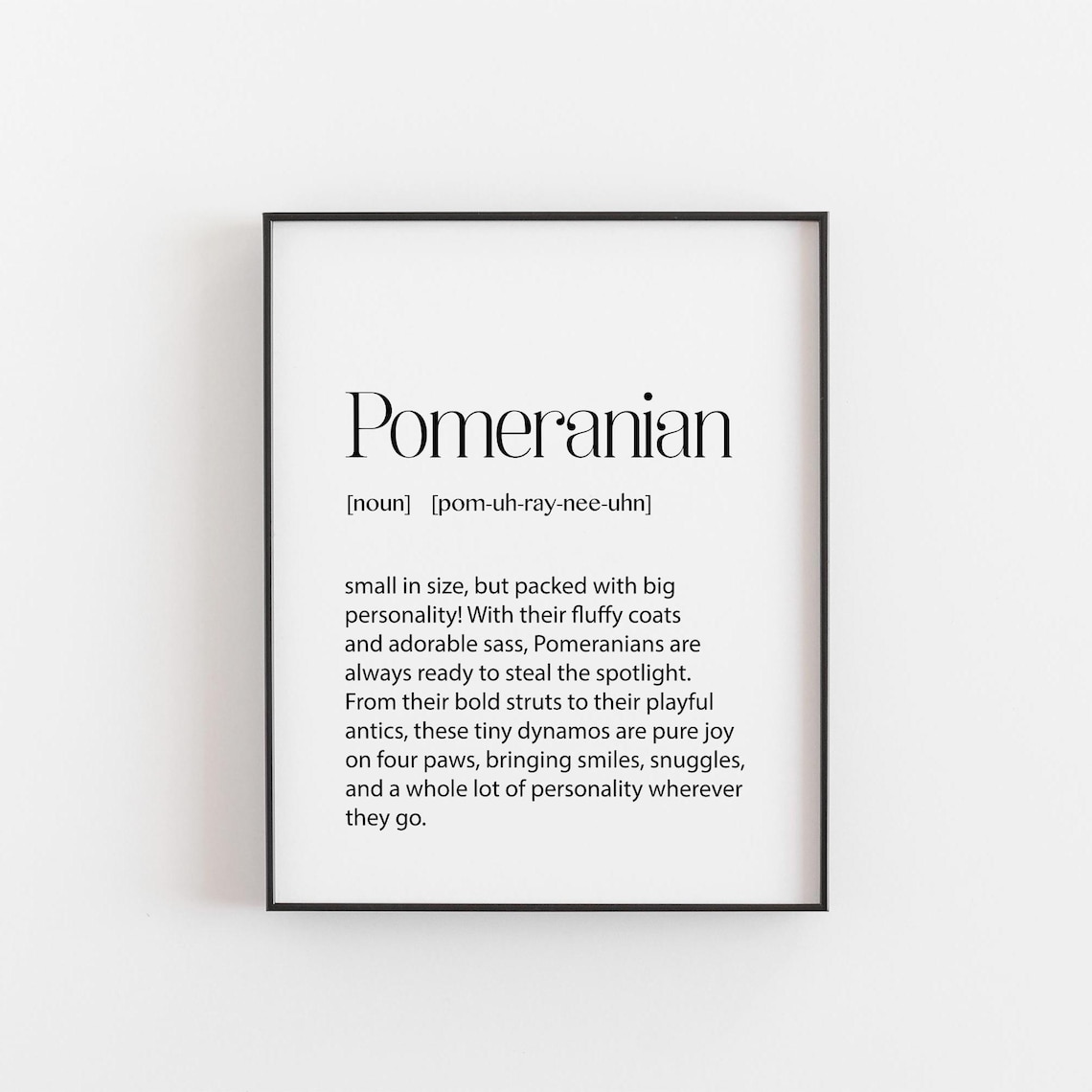 Pomeranian Dog Lover Art Print, Cute Pet Decor