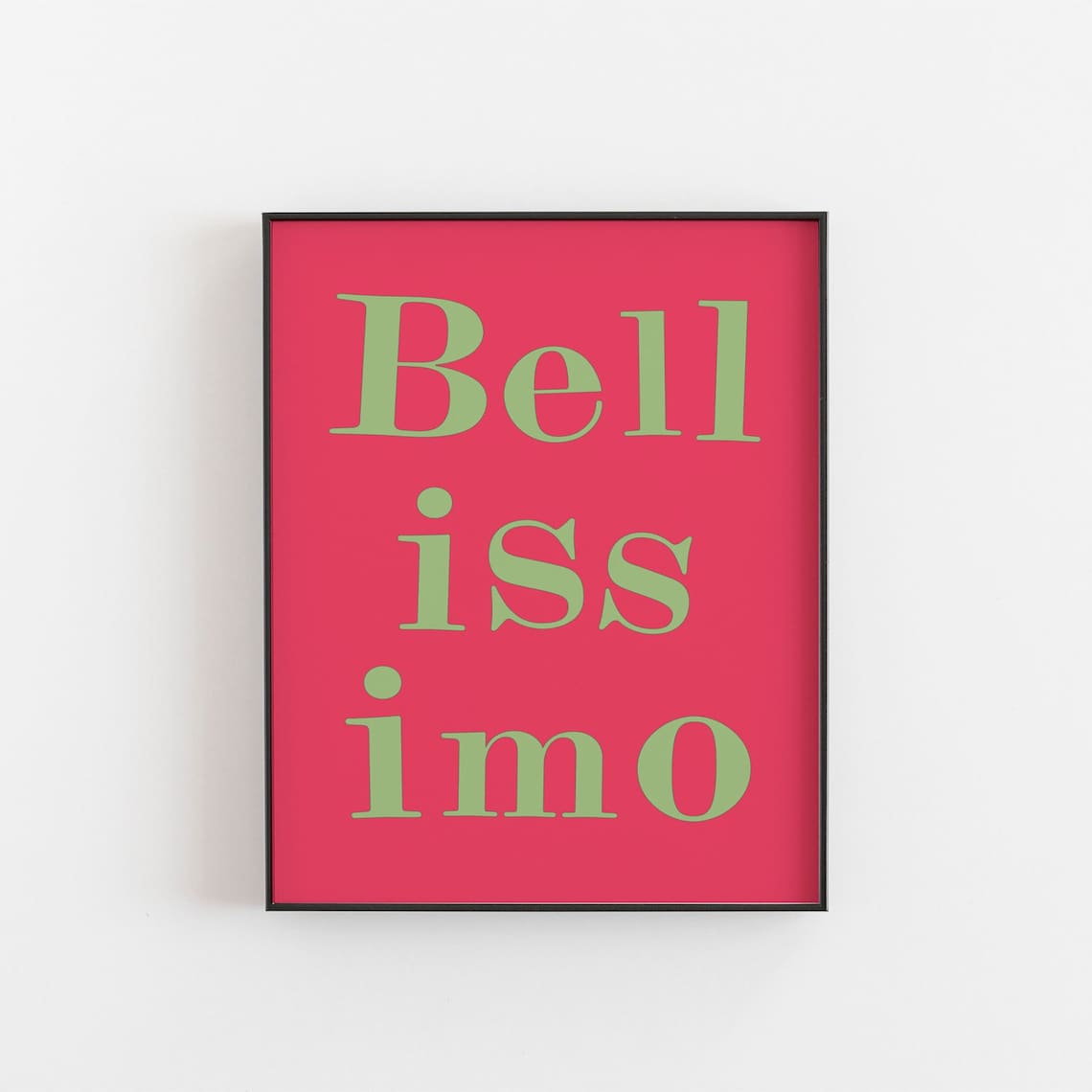 Italian Bellissimo Travel Word Art Print
