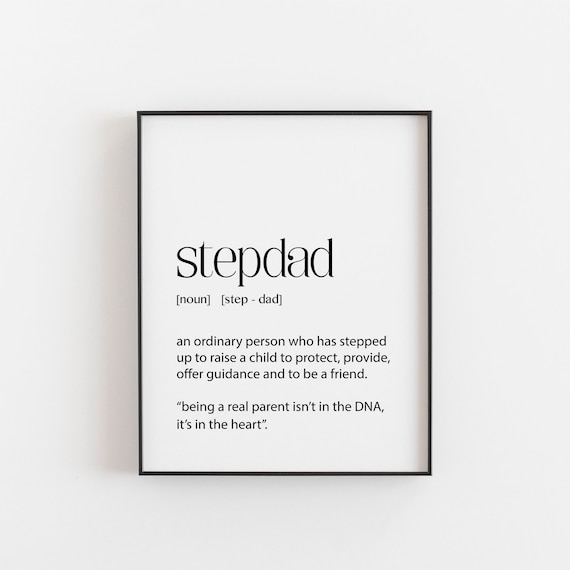 Stepdad Gift, Birthday Definition Art Print