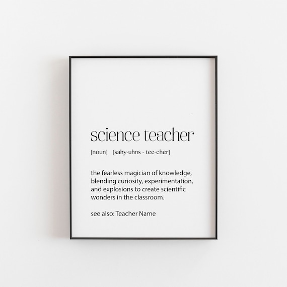 Science Teacher Gift Definition Poster Print