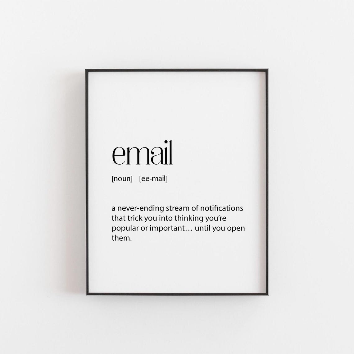 Email Definition Funny Modern Office Humor Dictionary Poster