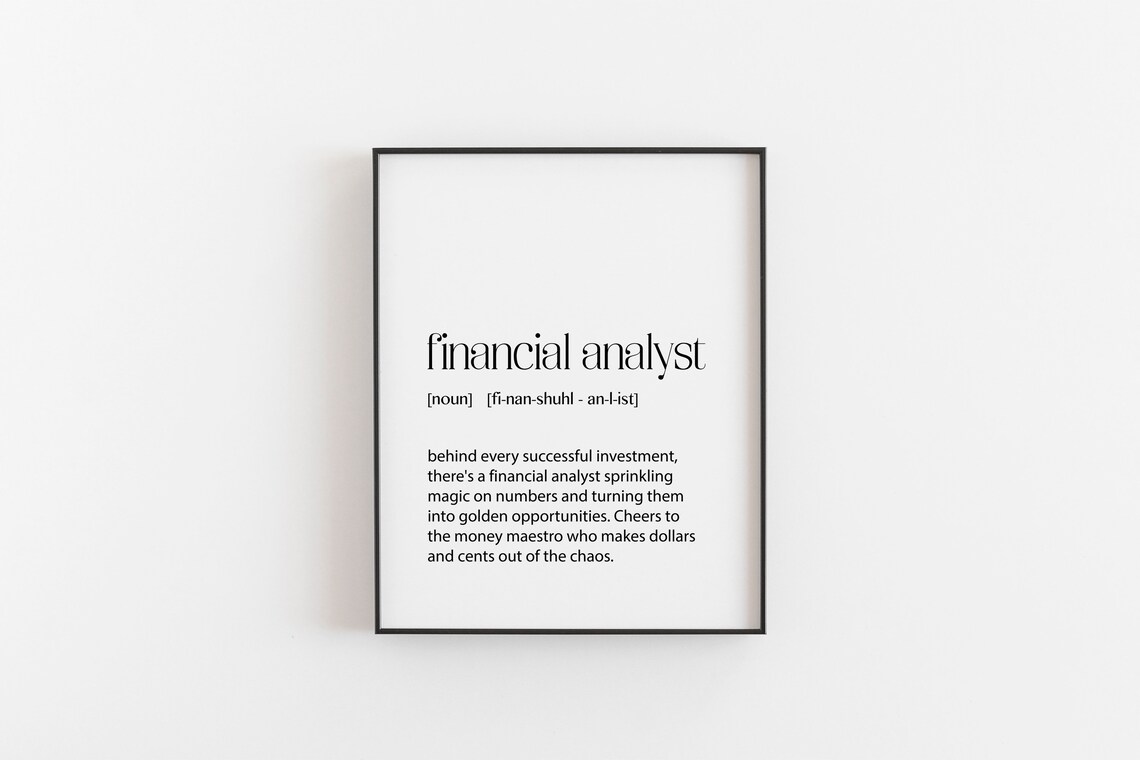Financial Analyst Gift, Office Appreciation Art Print